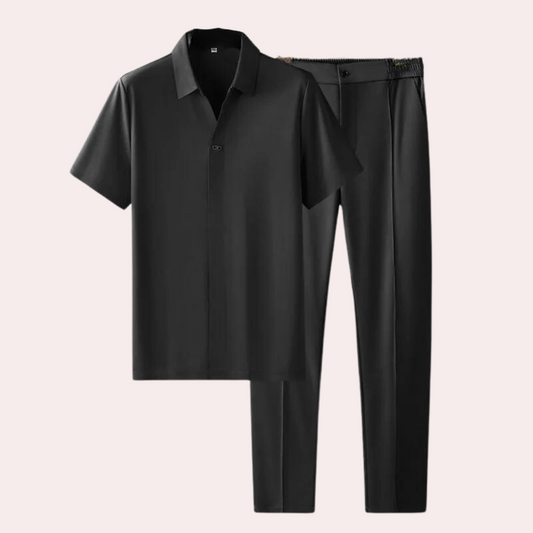 Herren Freizeit Set Schwarz Größe M Baumwolle-1