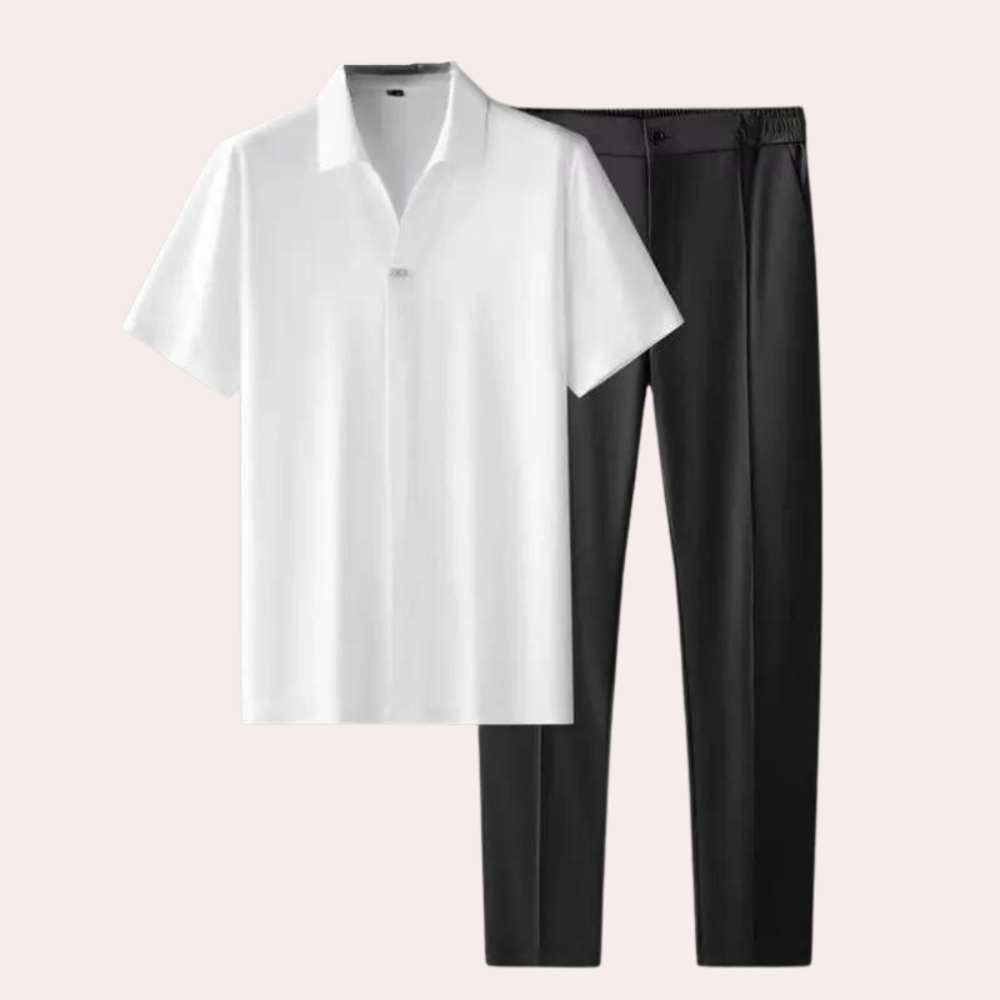Herren Freizeit Set Schwarz Größe M Baumwolle-5