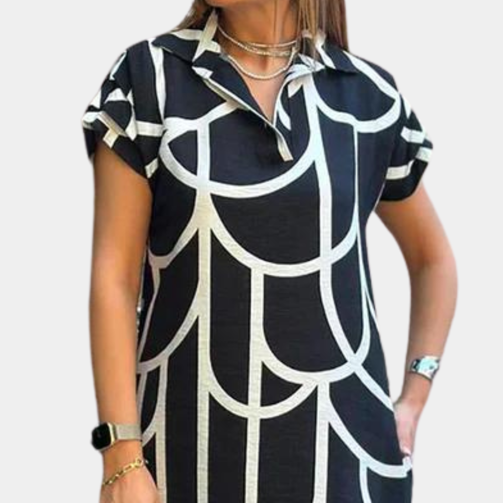 Elegantes Midi-Kleid Damen – Festliche Kleider für Jeden Anlass mit Bezauberndem Druck-2
