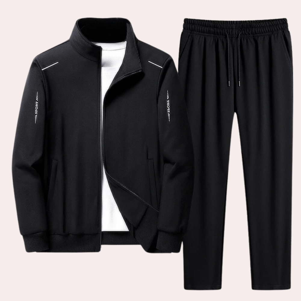 Herren Trainingsanzug Schwarz Größe M Polyester-1