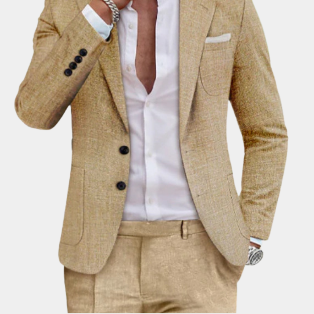 Variant image for Tailored Men's Linen Suit - Premium Summer Style for Effortless Elegance-11