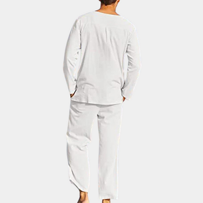Herren Set Weiß Größe M Baumwolle Atmungsaktiv-4
