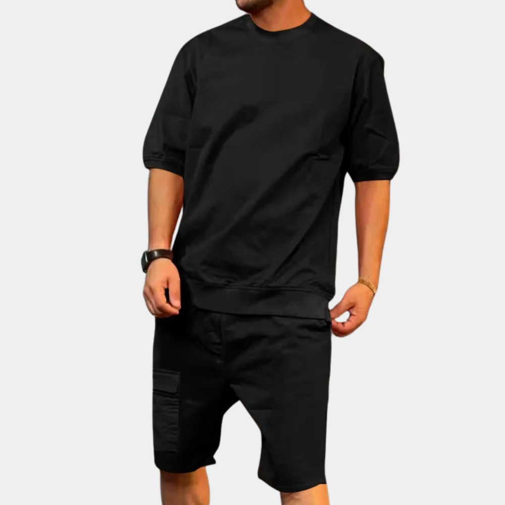 Herren Set Sommer Grau Größe M Baumwolle - Bequem und Trendy für Freizeit und Entspannung-2