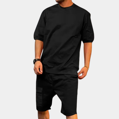 Herren Set Sommer Grau Größe M Baumwolle - Bequem und Trendy für Freizeit und Entspannung-2
