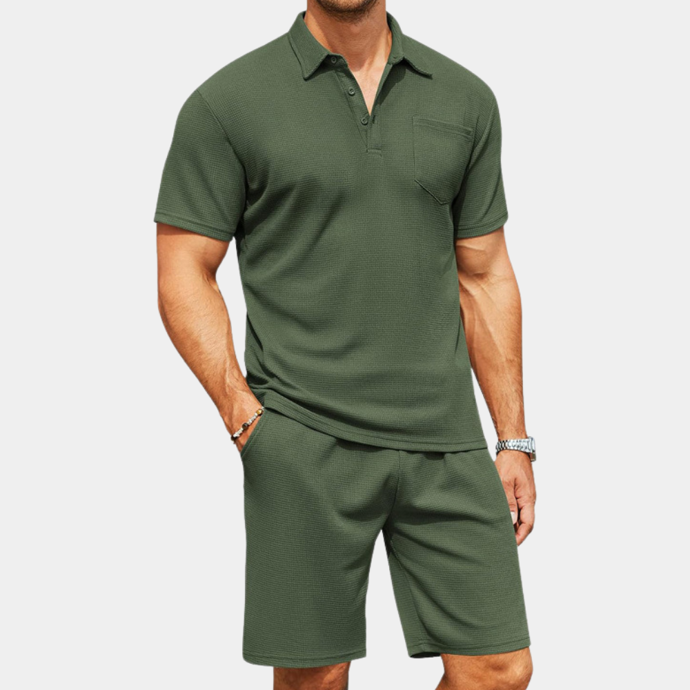 Herren Set Marineblau Größe M Baumwolle - Elegantes Männer Set für Sommerlooks-6