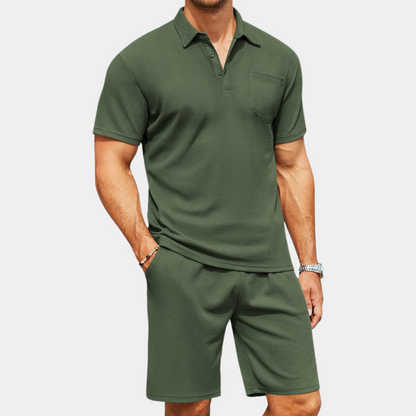 Variant image for Herren Set Marineblau Größe M Baumwolle - Elegantes Männer Set für Sommerlooks-11