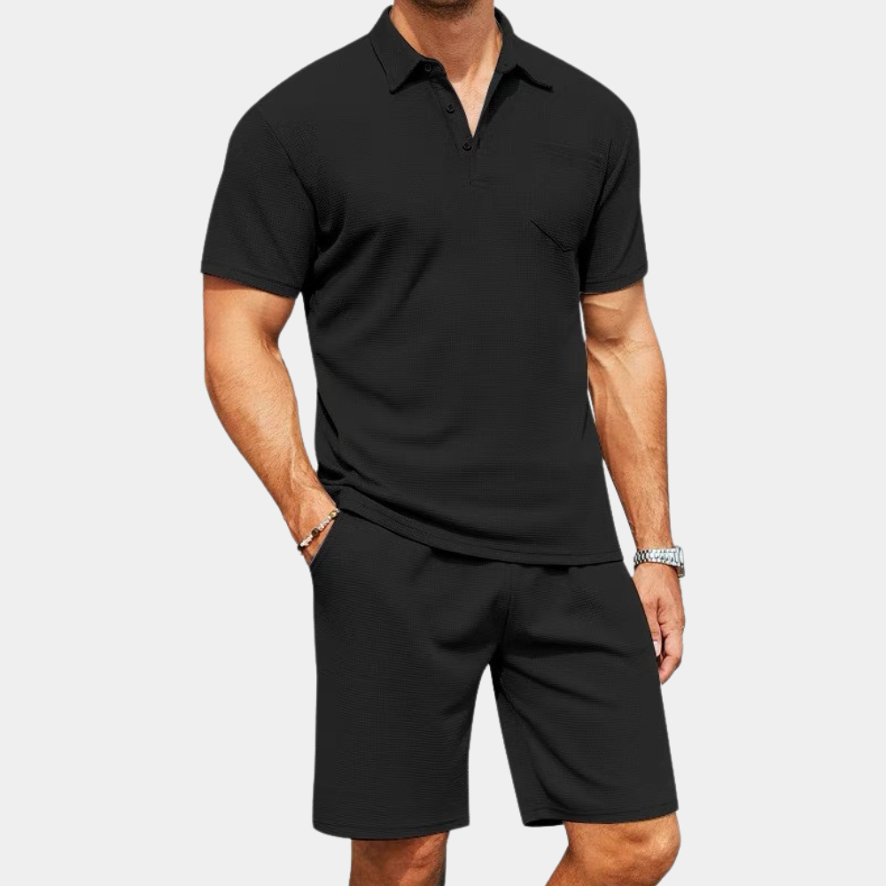 Herren Set Marineblau Größe M Baumwolle - Elegantes Männer Set für Sommerlooks-2