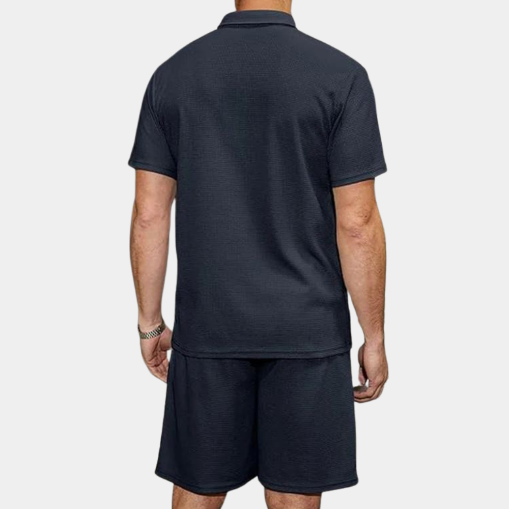 Herren Set Marineblau Größe M Baumwolle - Elegantes Männer Set für Sommerlooks-4