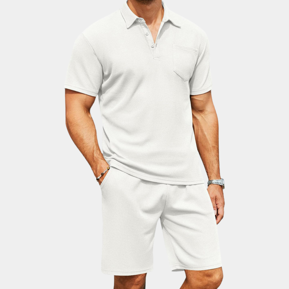 Variant image for Herren Set Marineblau Größe M Baumwolle - Elegantes Männer Set für Sommerlooks-16