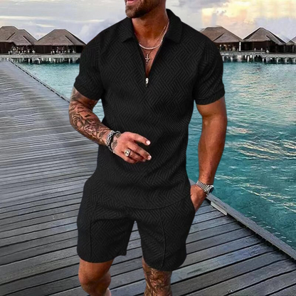 Herren Set Orange Größe M Baumwolle - Vintage-inspiriert für Sommeraktivitäten-4