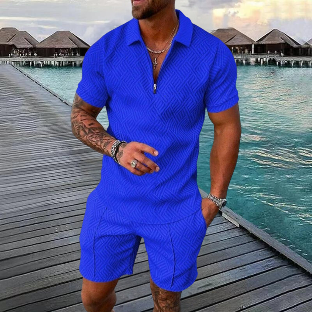 Herren Set Orange Größe M Baumwolle - Vintage-inspiriert für Sommeraktivitäten-5