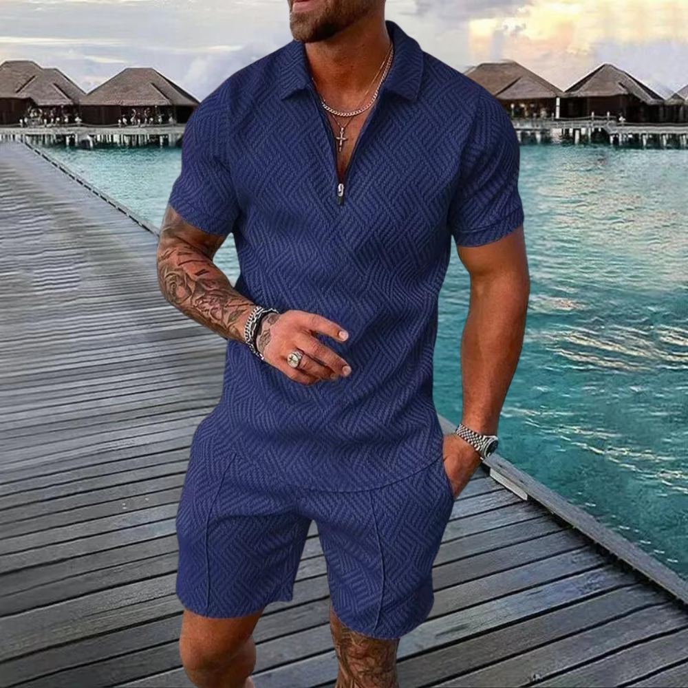 Herren Set Orange Größe M Baumwolle - Vintage-inspiriert für Sommeraktivitäten-6