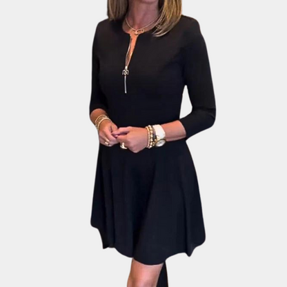 Damen A-Linien Kleid Braun Größe M Polyester - Elegantes Sommerkleid für jeden Anlass-2