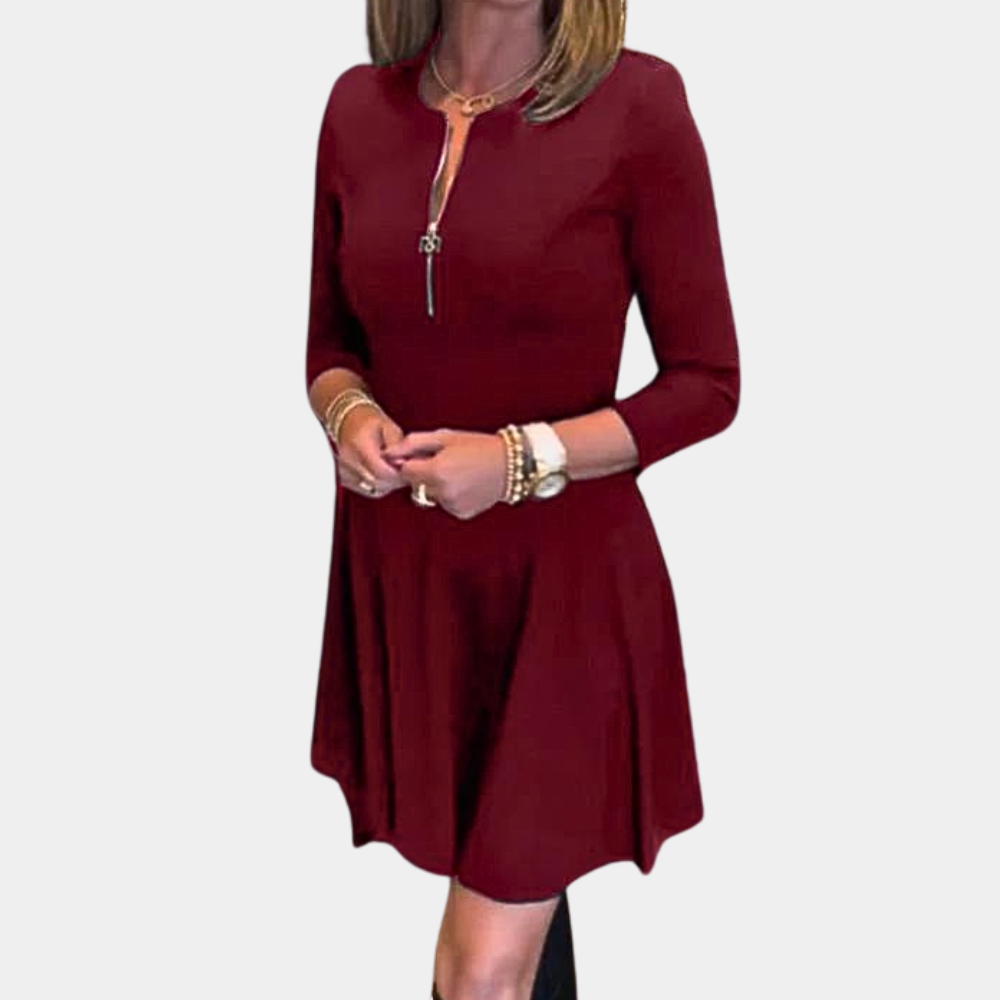 Variant image for Damen A-Linien Kleid Braun Größe M Polyester - Elegantes Sommerkleid für jeden Anlass-11