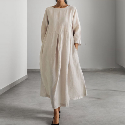 Damen Kleid Apricot Größe M Baumwolle - Sommerkleid für Eleganz und Komfort-2