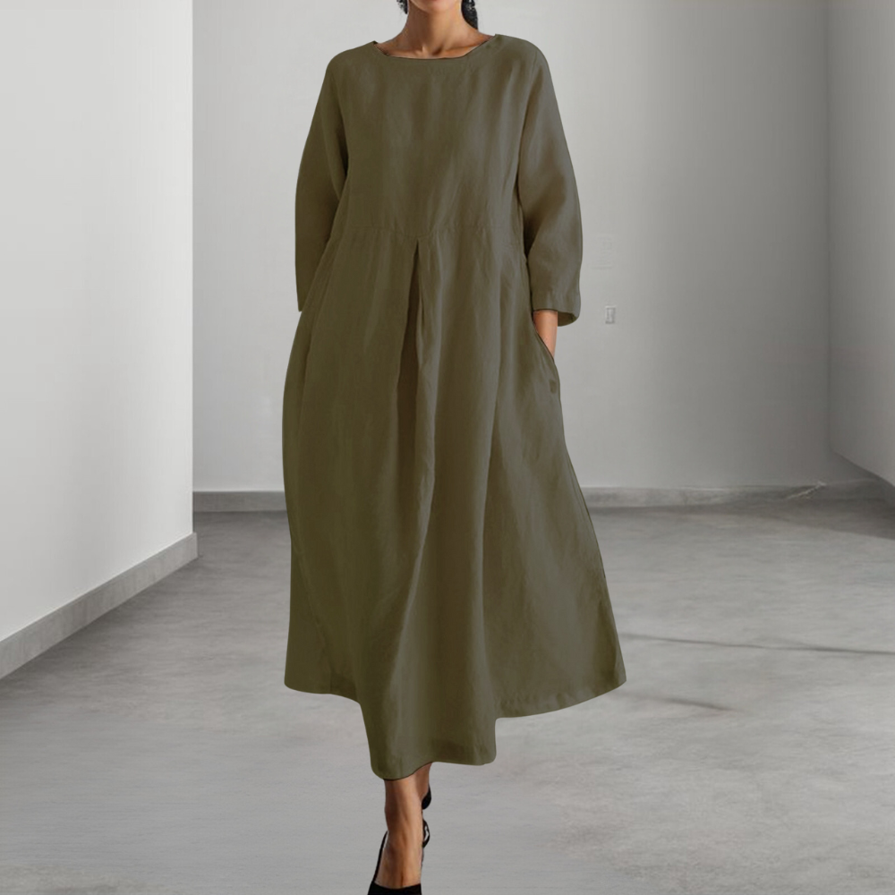 Variant image for Damen Kleid Apricot Größe M Baumwolle - Sommerkleid für Eleganz und Komfort-16