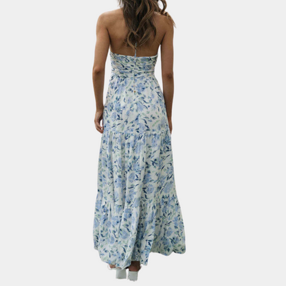 Damen Maxikleid Blau Größe M Leichtes Material-3