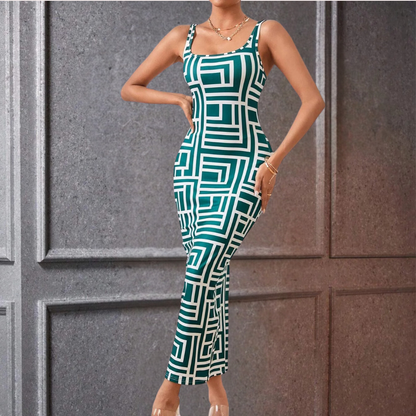 Variant image for Geometrisches Bodycon Damenkleid - Festliches Kleid Für Eleganz und Stil-16