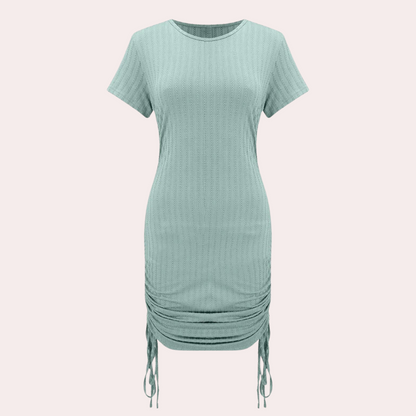 Damen Kleid Dunkelgrün Größe M Baumwolle - Schmeichelhafte Passform für Freizeit und besondere Anlässe-5