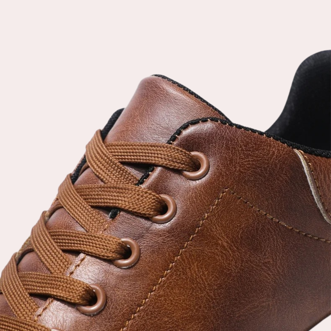 Herren Schuhe Dunkelbraun Größe 42 Leder-4