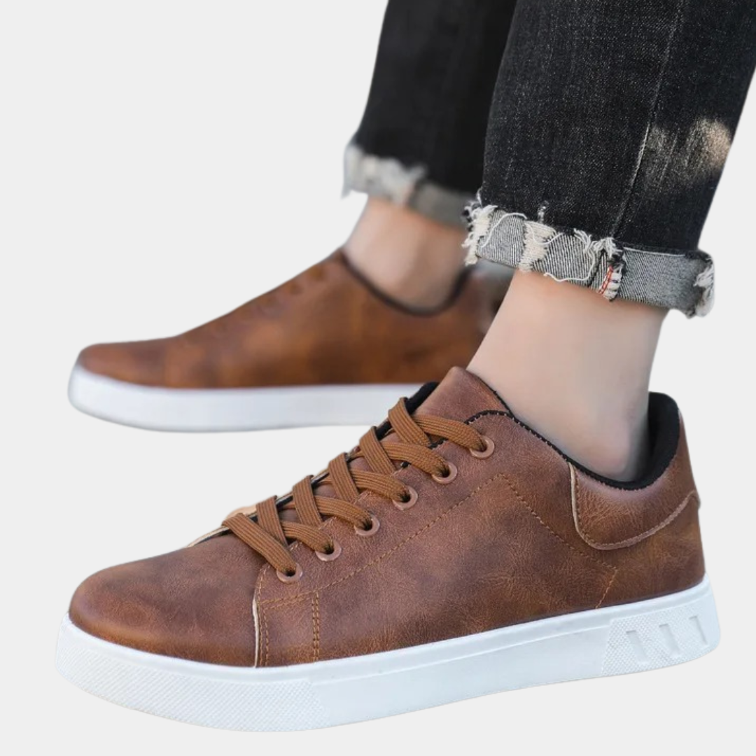 Herren Schuhe Dunkelbraun Größe 42 Leder-3