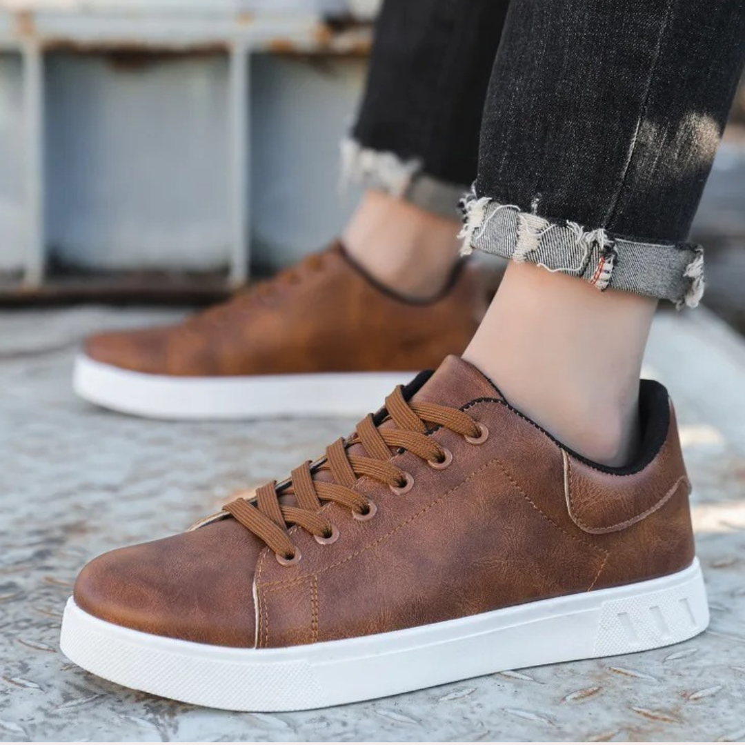 Herren Schuhe Dunkelbraun Größe 42 Leder-2