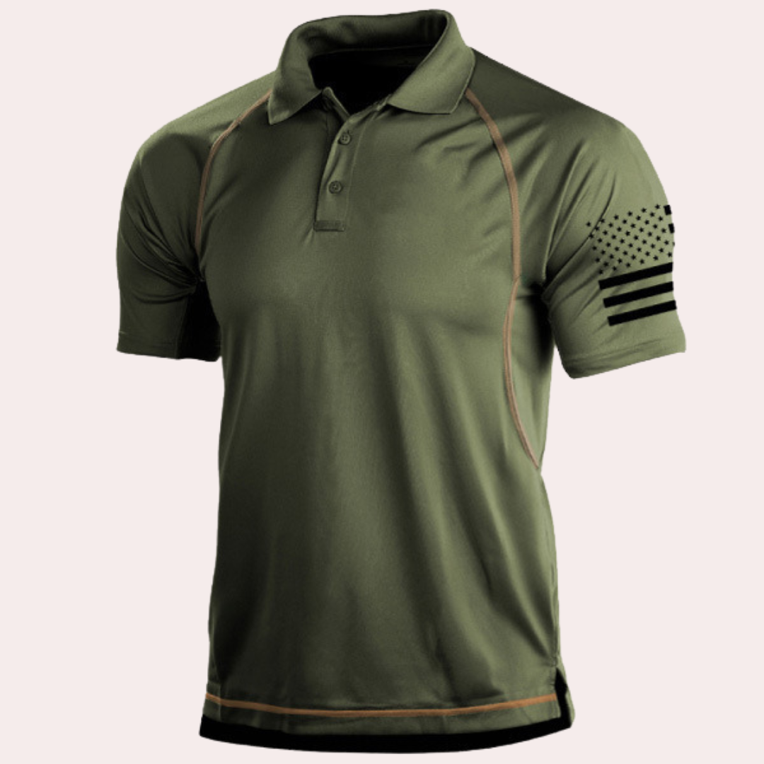 Herren Polo Shirt Taktisch Atmungsaktiv Baumwolle Modern Casual-2