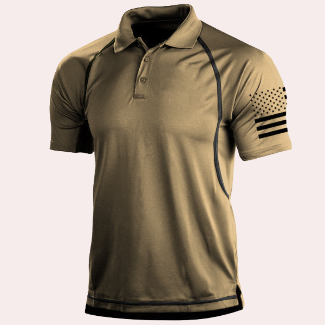 Herren Polo Shirt Taktisch Atmungsaktiv Baumwolle Modern Casual-5