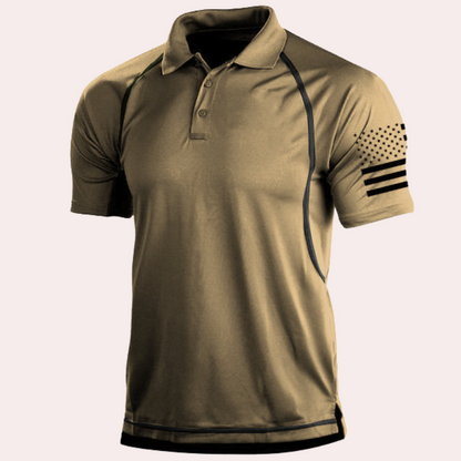Herren Polo Shirt Taktisch Atmungsaktiv Baumwolle Modern Casual-5