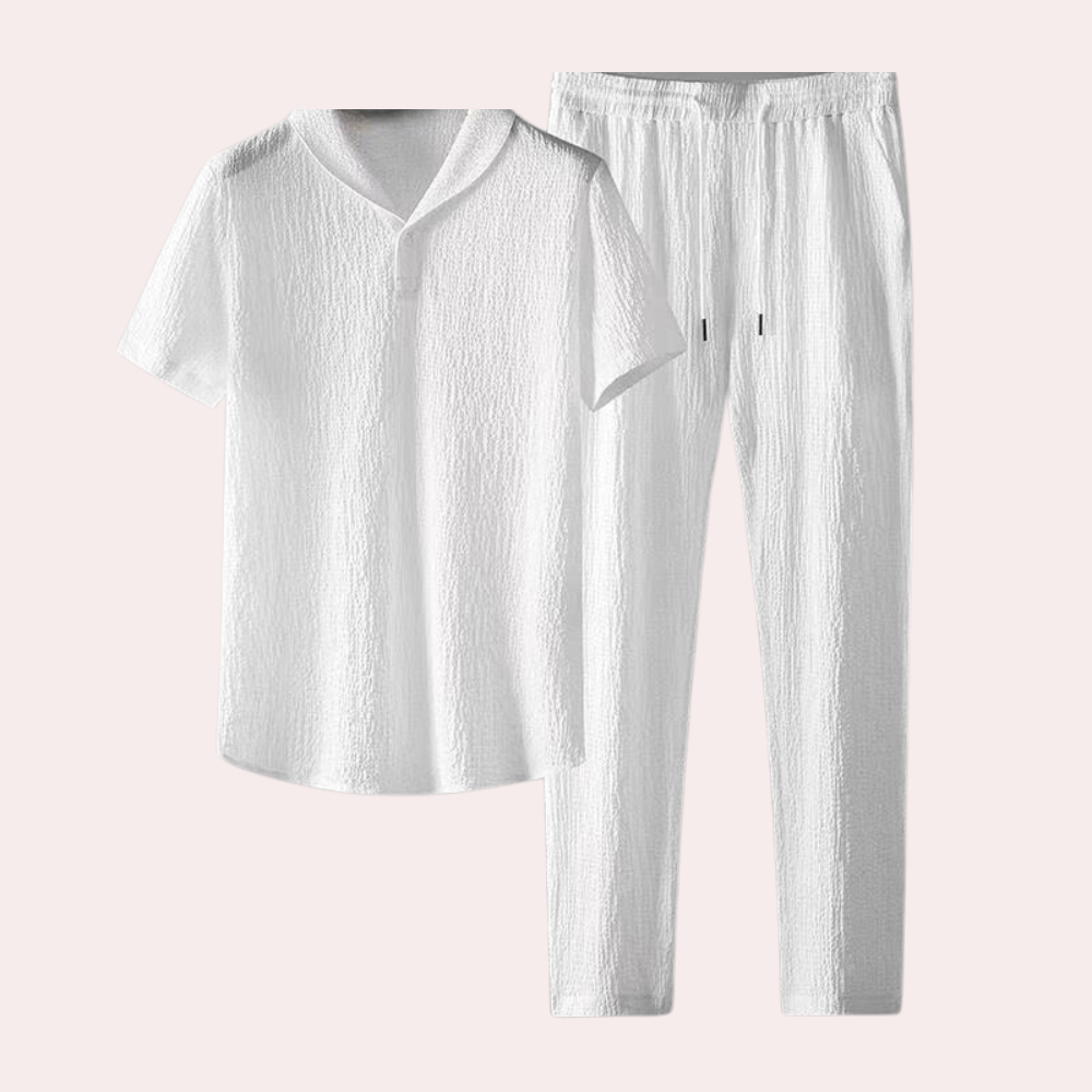 Herren Set Schwarz Größe M Polyester – Sommer Two-Piece Set für Männer-5