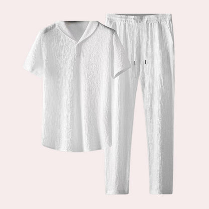 Herren Set Schwarz Größe M Polyester – Sommer Two-Piece Set für Männer-5