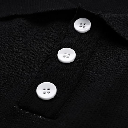 Herren Polo Shirt Auffälliges Muster Bequem Baumwolle-4