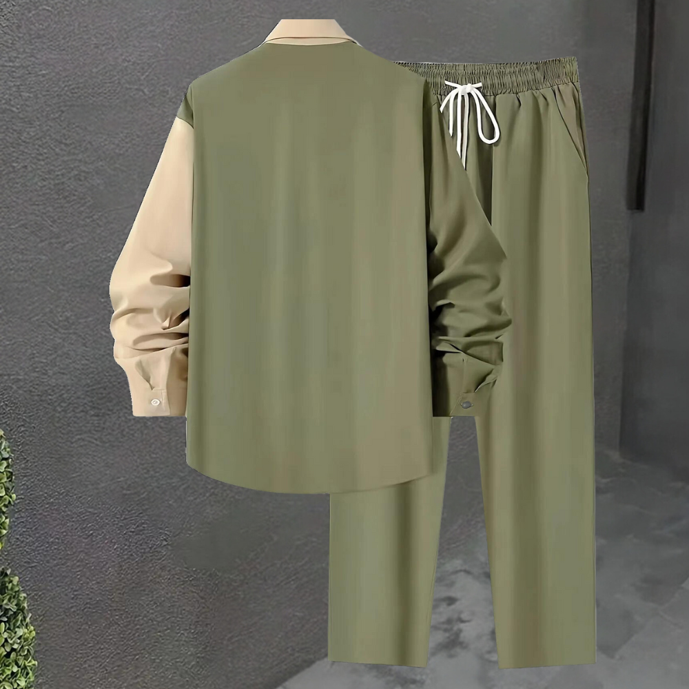 Herren Set Blau Größe M Baumwolle - 2-teiliges Set für Männer, Modernes Design, Bequem und Vielseitig-2