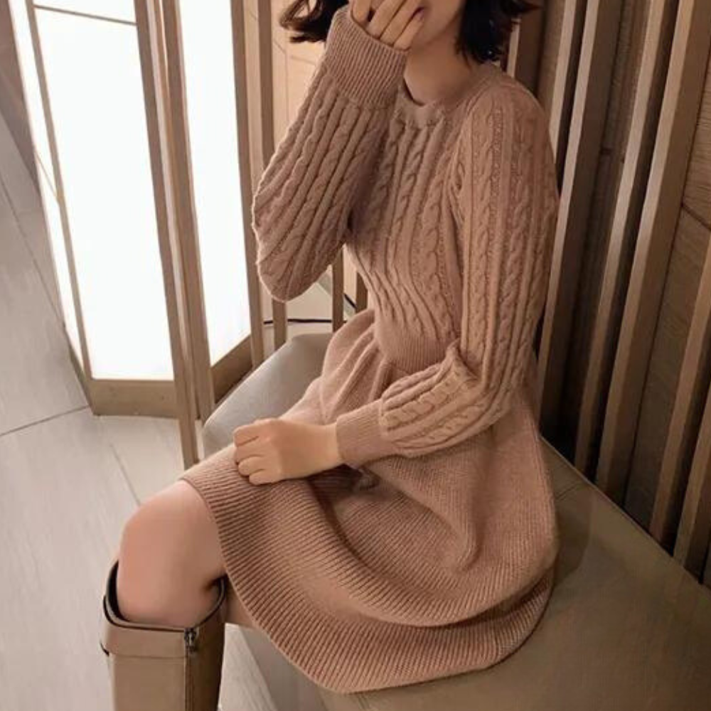 Bequemes Damenstrickkleid - Sommerkleid Mit Schmeichelhaftem Schnitt-4