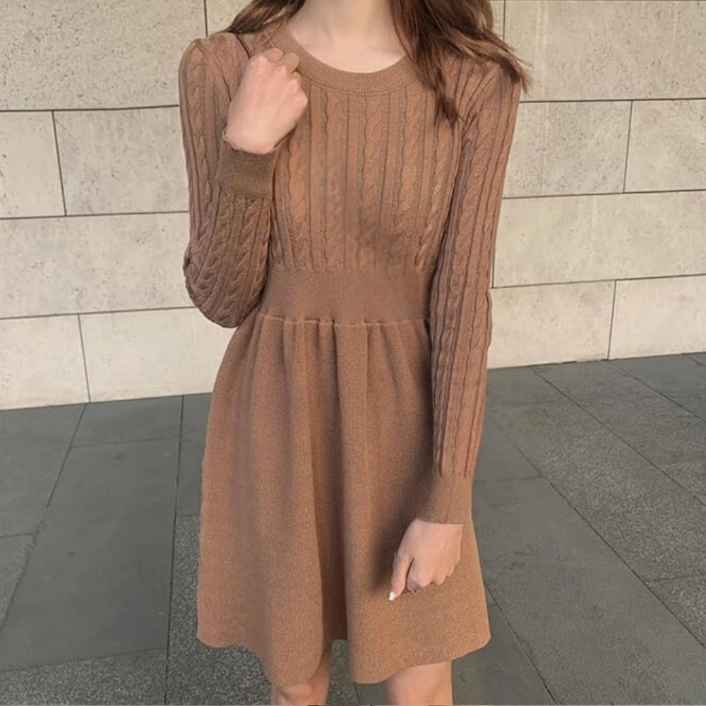 Bequemes Damenstrickkleid - Sommerkleid Mit Schmeichelhaftem Schnitt-1