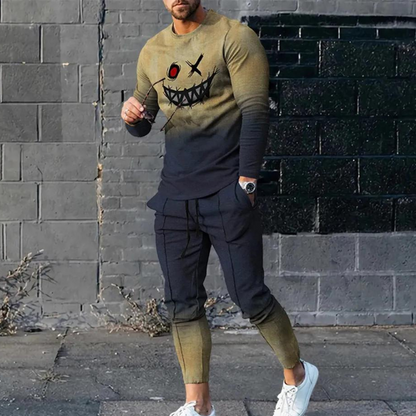 Herren Set Blau Größe M Baumwolle 2-teiliges Sommer Outfit-3