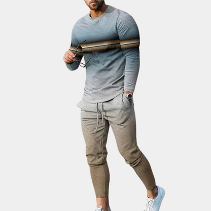 Herren Set Blau Größe M Baumwolle 2-teiliges Sommer Outfit-6