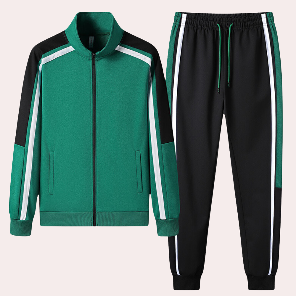 Herren Set Schwarz Größe M Baumwolle Farbblock-Design-2