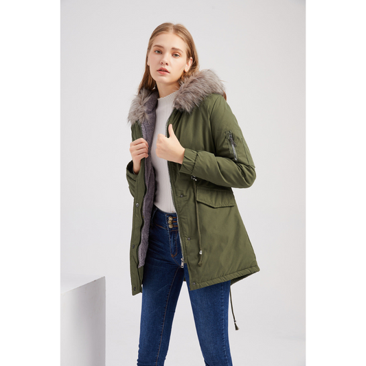 Caira | Warme Damen-Parka-Winterjacke mit Kapuze 0