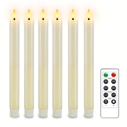 CandleLuxe – 6 LED-Stabkerzen mit Fernbedienung für luxuriöse Eventbeleuchtung 0