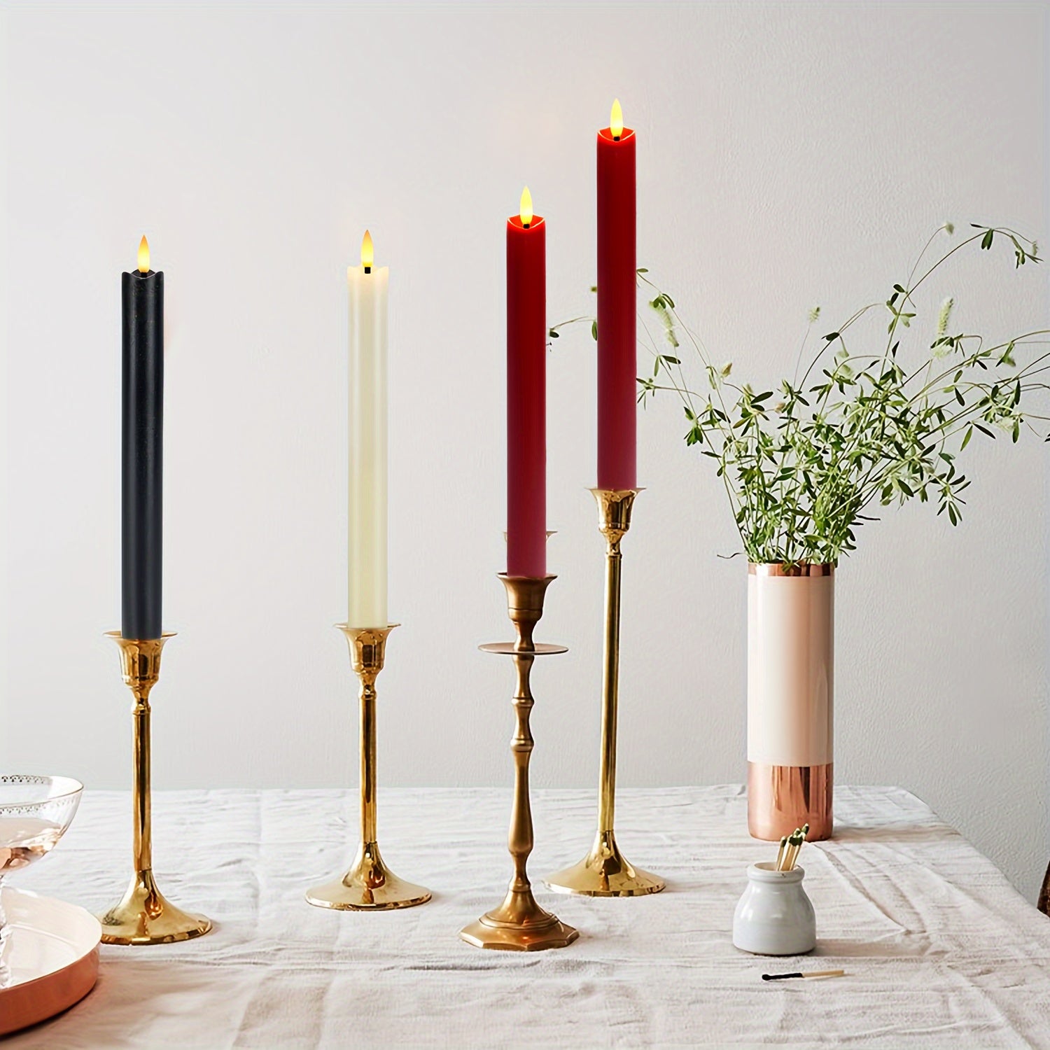 CandleLuxe – 6 LED-Stabkerzen mit Fernbedienung für luxuriöse Eventbeleuchtung 6