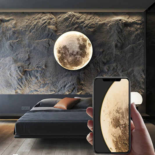 CelestialGlow – LED-Wandleuchte in Mondform 0