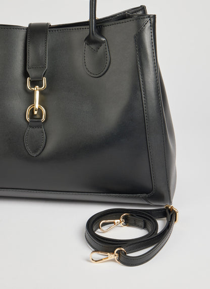 Chloe-Tasche aus gebürstetem schwarzem Leder 4