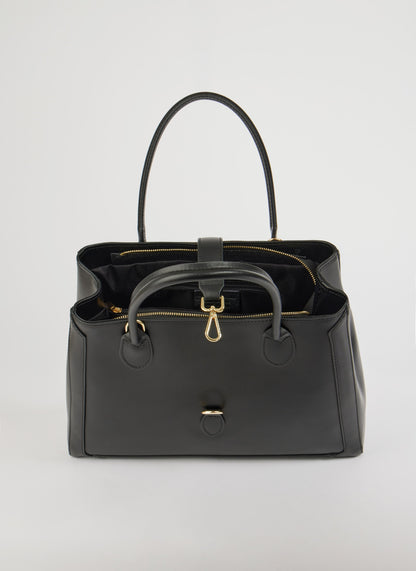 Chloe-Tasche aus gebürstetem schwarzem Leder 6