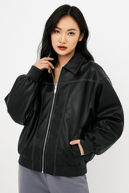 Clarisse | Oversize-Winterjacke aus Leder für Damen 1