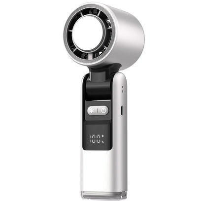 Cooliox Mini-Handventilator | 100 Windräder & Digitalanzeige | Faltbar & USB-Ladeleiste | 4000mAh Akku 0