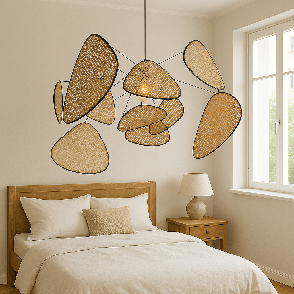 Corinthia | Moderne minimalistische Rattan-Pendelleuchte 0