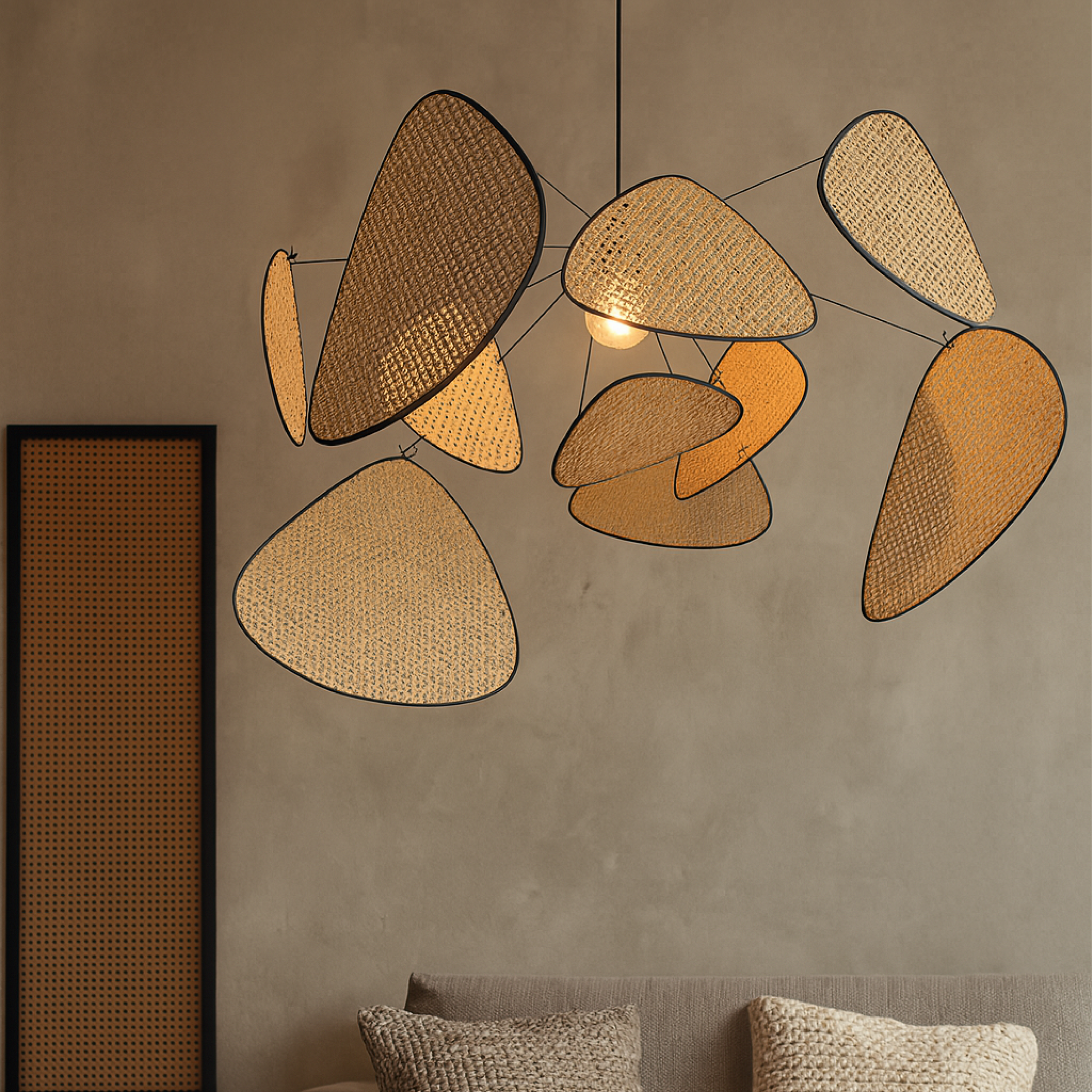 Corinthia | Moderne minimalistische Rattan-Pendelleuchte 4