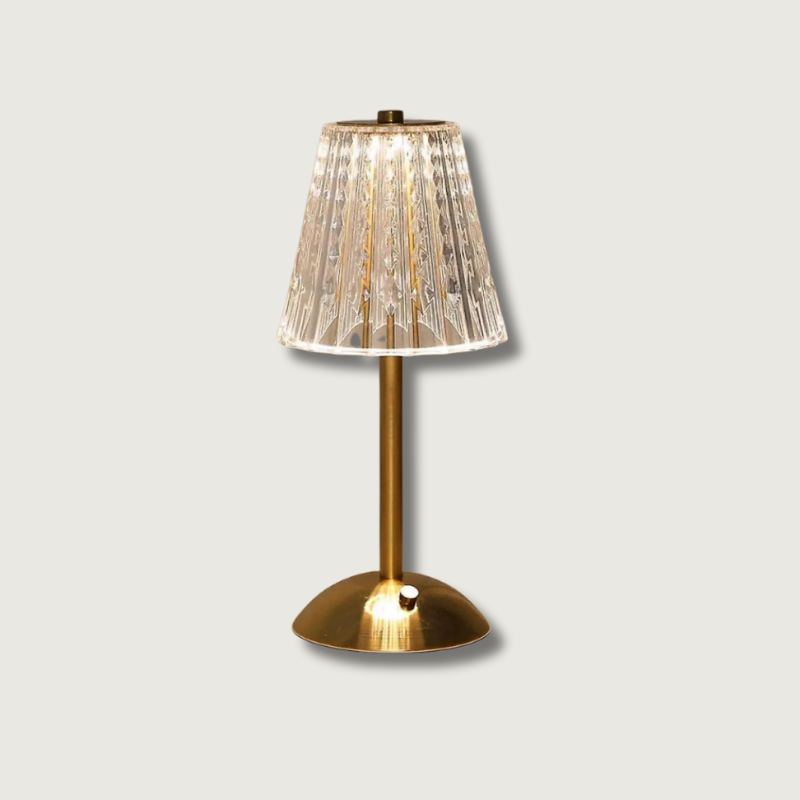 CrystalLuxe – Vintage-Tischleuchte mit elegantem Glanz 1