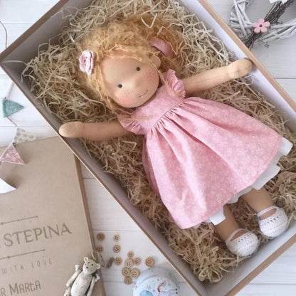 Cute Soft Plush Toys Waldorf Handmade  Cute Cotton Stuffed Plush Doll Packaging Dolls Fabricchanging Box Best Children Birthda 13